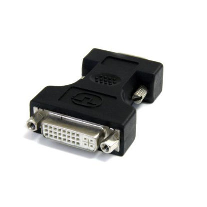 Picture of StarTech.com DVI-I to VGA Cable Adapter - Black - F / M - DVI I to VGA Adapter for Your VGA Monitor or Display (DVIVGAFMBK)