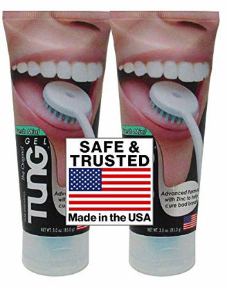 Picture of Peak Essentials | The Original Tung Gel | Premium | Tongue Cleaner | Odor Eliminator | Fight Bad Breath | Fresh Mint | BPA Free | Made in America | (2 Count)