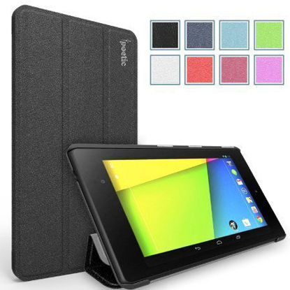 Picture of Google Nexus 7 2013 Case - Poetic Google Nexus 7 2013 Case [Slimline Series] - [Lightweight] [Ultra-slim] PU Leather Slim-Fit Trifold Cover Stand Folio Case for Google Nexus 7 2nd Gen 2013 Black (3 Year Manufacturer Warranty From Poetic)