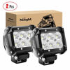 Picture of Nilight - 60001F-B Led Pods 2PCS 18W 1260LM Flood Led Off Road Lights Super Bright Driving Fog Light Boat Lights Driving Lights Led Work Light for Trucks, 2 Years Warranty