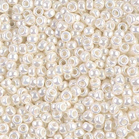 Picture of Miyuki Round Seed Beads Size 6/0 20g Ivory Pearl Ceylon