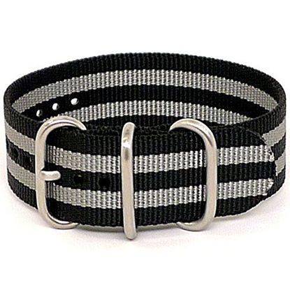 Picture of DaLuca Ballistic Nylon Military 1 Piece Watch Strap - Bond (Matte Buckle) : 18mm