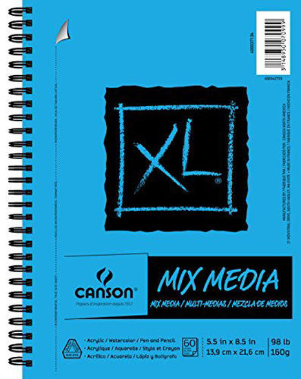 Canson XL Series Mix Paper Pad, Heavyweight, Fine Texture, Heavy