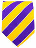 Picture of College Striped Ties for Men - Woven Necktie - Purple w/Yellow