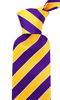 Picture of College Striped Ties for Men - Woven Necktie - Purple w/Yellow