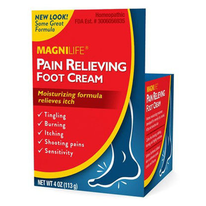 Picture of MagniLife Pain Relieving Foot Cream Soothing Relief For Soreness, Pain, Burning, Tingling, Itching or Sensitivity In Feet & Legs - All-Natural Moisturizing Topical - Petroleum-Free - 4oz