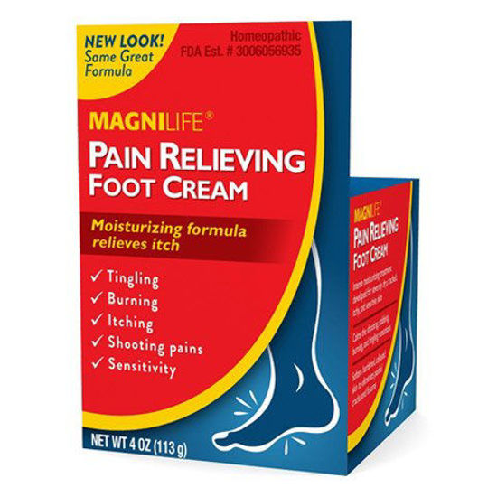 Picture of MagniLife Pain Relieving Foot Cream Soothing Relief For Soreness, Pain, Burning, Tingling, Itching or Sensitivity In Feet & Legs - All-Natural Moisturizing Topical - Petroleum-Free - 4oz