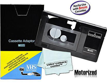 Picture of Motorized VHS-C Cassette Adapter For JVC C-P7U CP6BKU C-P6U,Panasonic PV-P1,RCA VCA115 + 1 VCC113 Micro-Fiber Cloth