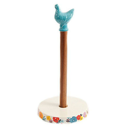 Picture of The Pioneer Woman Flea Market Paper Towel Holder Turquoise Hen