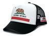 Picture of Custom California Republic State Flag Cali Unisex-Adult Trucker Hat Multi (White/Black)