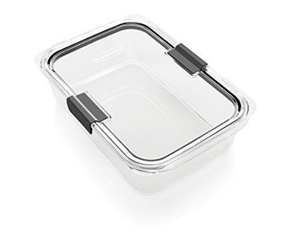 Rubbermaid TakeAlongs Square Food Storage Containers, 2.9 Cup, Tint Chili,  2