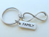 Picture of Family Tag with Silver Tone Infinity Symbol Keychain - For Infinity; Family Keychain