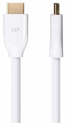 Picture of Monoprice Certified Premium HDMI Cable - White - 6 Feet | 4K@60Hz, HDR, 18Gbps, 28AWG, YUV 4