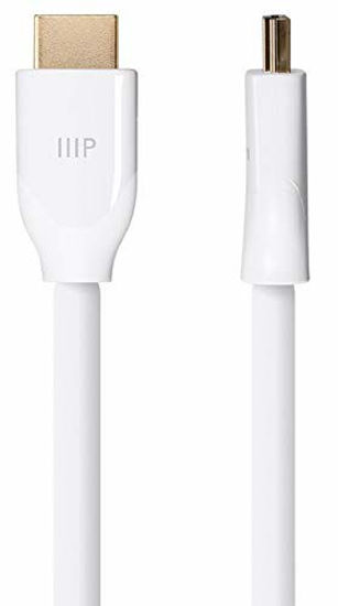 Picture of Monoprice Certified Premium HDMI Cable - White - 6 Feet | 4K@60Hz, HDR, 18Gbps, 28AWG, YUV 4