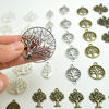 Picture of BronaGrand Pack of 50 Alloy Tree of Life Charms Pendents for Making Bracelet and Necklace