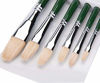 Picture of Oil Acrylic Watercolor Paint Brushes 100% Natural Chungking Hog Hair 6pc Filbert Paint brush Set