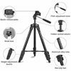 Picture of Fotopro Camera Tripod, 48" Phone Tripod with 3-Way Head, Lightweight Aluminum Tripod for iPhone, Samsung, 1/4 Screw Travel Tripod with Bluetooth Remote for DSLR Camera, Canon, Sony, Nikon