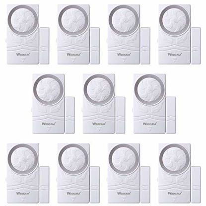 Picture of Wsdcam Door and Window Alarm for Home Wireless Alarm Security System Magnetic Alarm Sensor Time Delay Alarm Loud 110 dB, 4-in-1 Mode Window Alarms 10 Pack