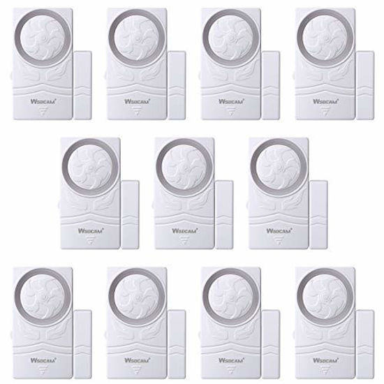 Picture of Wsdcam Door and Window Alarm for Home Wireless Alarm Security System Magnetic Alarm Sensor Time Delay Alarm Loud 110 dB, 4-in-1 Mode Window Alarms 10 Pack