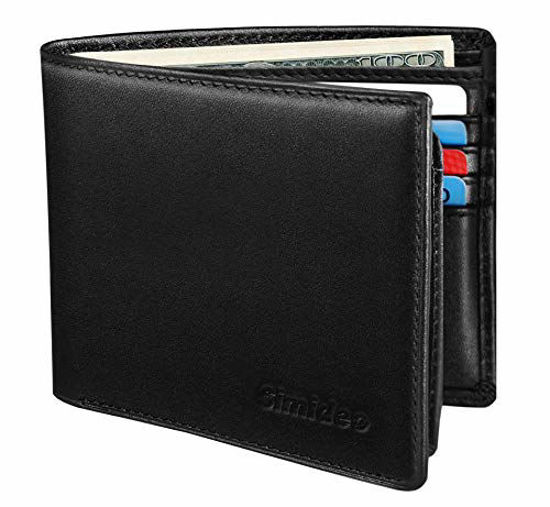 Huztencor Zipper Wallet Men RFID Blocking Leather Bifold Credit Card Wallets (FBA)