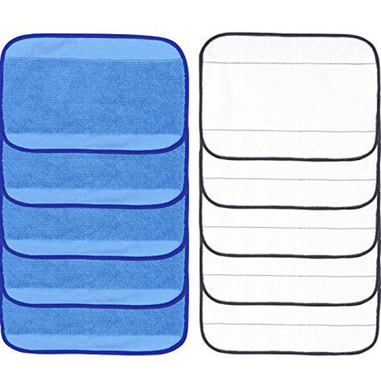 Picture of Microfiber Replacement Mopping Cloths Mop Pads Compatible with iRobot Braava 380 380t 320 321 Mint 4200 4205 5200 5200C Robotic Vacuum Cleaners (5 Wet & 5 Dry)