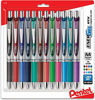 Picture of Pentel EnerGel RTX Retractable Liquid Gel Pen, (0.7mm) Medium Line, Assorted Ink,12-Pk (BL77BP12M)