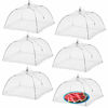 Picture of Simply Genius (6 pack) Large and Tall 17x17 Pop-Up Mesh Food Covers Tent Umbrella for Outdoors, Screen Tents, Parties Picnics, BBQs, Reusable and Collapsible