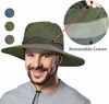 Picture of Solaris Wide Brim Boonie Hat w/Removable Crown UV Protection Outdoor Hiking Garden Hats