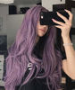 Picture of EALGA Lilac Purple Hair Wigs for Women Synthetic Hair Purple Lace Front Wigs Wavy Wig Halloween Synthetic Purple Wig 24 inch Cosplay Wig EALGA-010