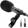 Picture of Lavalier Lapel Microphone Kit Clip On Omnidirectional Condenser Lav Mic for iPhone, Ipad, DSLR, Camcorder, Zoom/Tascam Recorder, PC, MacBook, Samsung Android, Smartphones