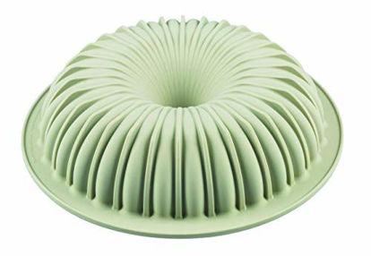 Picture of Silikomart Raggio Silicone Mold, Flexible Bundt Cake Pan with 3D Technology for Ribbed Detailing, Easily Unmolds, Oven, Microwave, Freezer and Dishwasher Safe, 51-3/4-Fluid Ounces