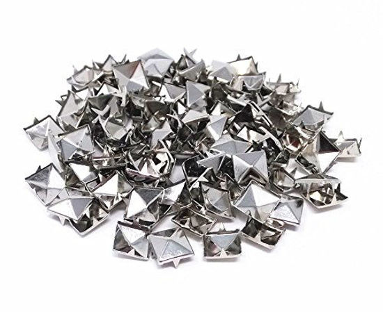 GetUSCart- Honbay 200pcs 10mm Square DIY Leathercraft Silver Metal Punk  Spikes Spots Pyramid Studs Nailheads