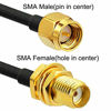 Picture of YOTENKO 9.8ft Extensional Cable SMA Male to SMA Female Coax Adapter WiFi FPV Antenna Connector RP SMA Cable Extension RG174 3M