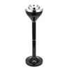 Picture of CO-Z Adjustable Outdoor Standing Ashtray, Black Contemporary Windproof Push Down Floor Stand Ashtray with Lid, Chrome Finish Tall Outside Patio Ashtrays for Cigarettes, 24" or 16.50"