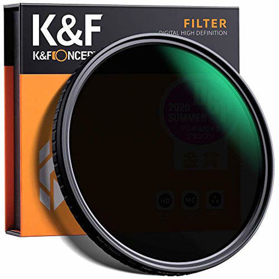 Picture of K&F Concept 67mm Fader ND Filter Neutral Density Variable Filter ND2 to ND32 for Camera Lens NO X Spot,Nanotec,Ultra-Slim,Weather-Sealed