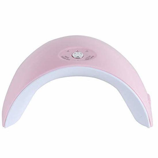 Picture of Tfscloin 36W UV LED Lamp Nail Dryer 12 Leds Gel Polish with 60s/120s Timer USB Connector Nail Art Tools for Home and Salon(Pink)