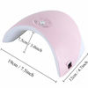 Picture of Tfscloin 36W UV LED Lamp Nail Dryer 12 Leds Gel Polish with 60s/120s Timer USB Connector Nail Art Tools for Home and Salon(Pink)