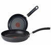 Picture of T-fal Ultimate Hard Anodized 2-Piece Scratch Resistant Titanium Nonstick Thermo-Spot PFOA Free 10/12-Inch Cookware Set, Gray, E765S274