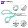 Picture of Scissors, iBayam 8" Multipurpose Scissors Bulk 3-Pack, Ultra Sharp Blade Shears, Comfort-Grip Handles, Sturdy Sharp Scissors for Office Home School Sewing Fabric Craft Supplies, Right/Left Handed