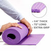 Picture of Gaiam Essentials Premium Yoga Mat with Yoga Mat Carrier Sling, Purple, 72"L x 24"W x 1/4 Inch Thick