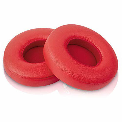 Picture of Beats Solo Replacement Ear Pads by Link Dream - Replacement Ear Cushions Kit Memory Foam Earpads Cushion Cover for Solo 2.0/3.0 Wireless Headphone 2 Pieces (Red)