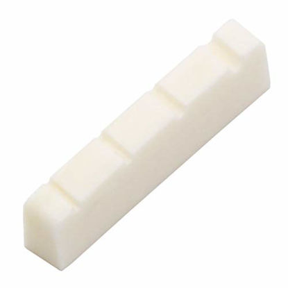 Picture of DISENS Bass Guitar Nut 4 String Slotted Bone Bridge Nuts Electric Guitar Replacement Neck Parts & Accessories