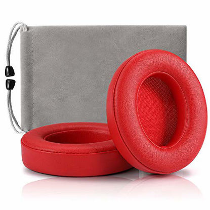 Picture of Replacement Ear Pads Cushions, Earpads Cover Compatible with Beats Studio 2 Wireless Wired and Studio 3 Over Ear Headphones 1 Pair (Red)