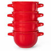 Picture of Soup Crocks with Handles, Ceramic Make, Soup, Chilli, by KooK, 18 oz, Set of 4 (Red)