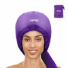 Picture of Bonnet Hood Hair Dryer Attachment - Adjustable Extra Large Bonnet Hair Dryer for Hand Held Hair Dryer with Stretchable Grip and Extended Hose Length (Purple)