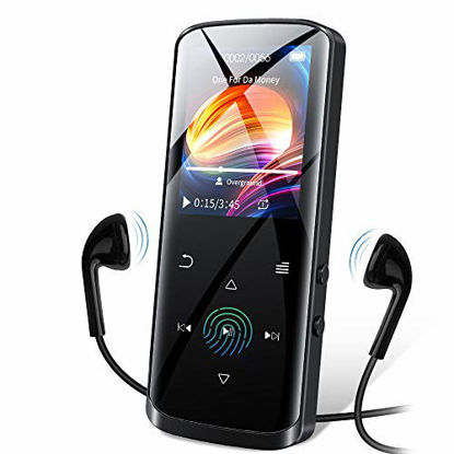 Picture of RUIZU Mp3 Player, Upgraded Bluetooth 5.0 Mp3 Player, 8GB Portable HiFi Lossless Sound Music Player with Speaker, FM Radio, Voice Recorder, E-Book, Video Player, Pedometer, Support up to 128GB(Black)
