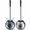 Picture of IXO Toilet Brush and Holder 2 Pack, 304 Stainless Steel Toilet Brush with Extended and Durable Comfortable Brush Handle, Toilet Bowl Brush for Bathroom Toilet - Ergonomic, Pratical Durable