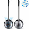Picture of IXO Toilet Brush and Holder 2 Pack, 304 Stainless Steel Toilet Brush with Extended and Durable Comfortable Brush Handle, Toilet Bowl Brush for Bathroom Toilet - Ergonomic, Pratical Durable