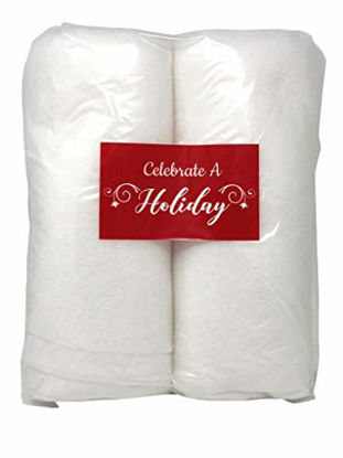 Picture of Celebrate A Holiday Christmas Snow Roll - 2 Packages of 3 Foot X 8 Foot Artificial Snow Blankets for Christmas Decorations