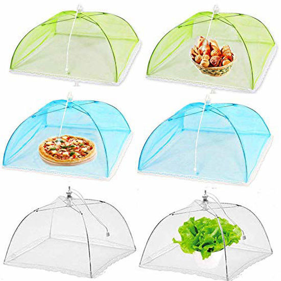 6 Pack Food Net Covers 17x 17 Outdoor Food Cover Mesh Umbrellas Fly Covers